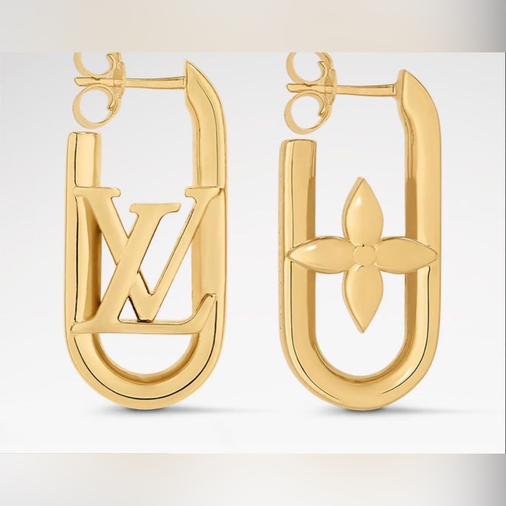 18kt Gold Plated LV drop Louis Vuitton Style Earrings